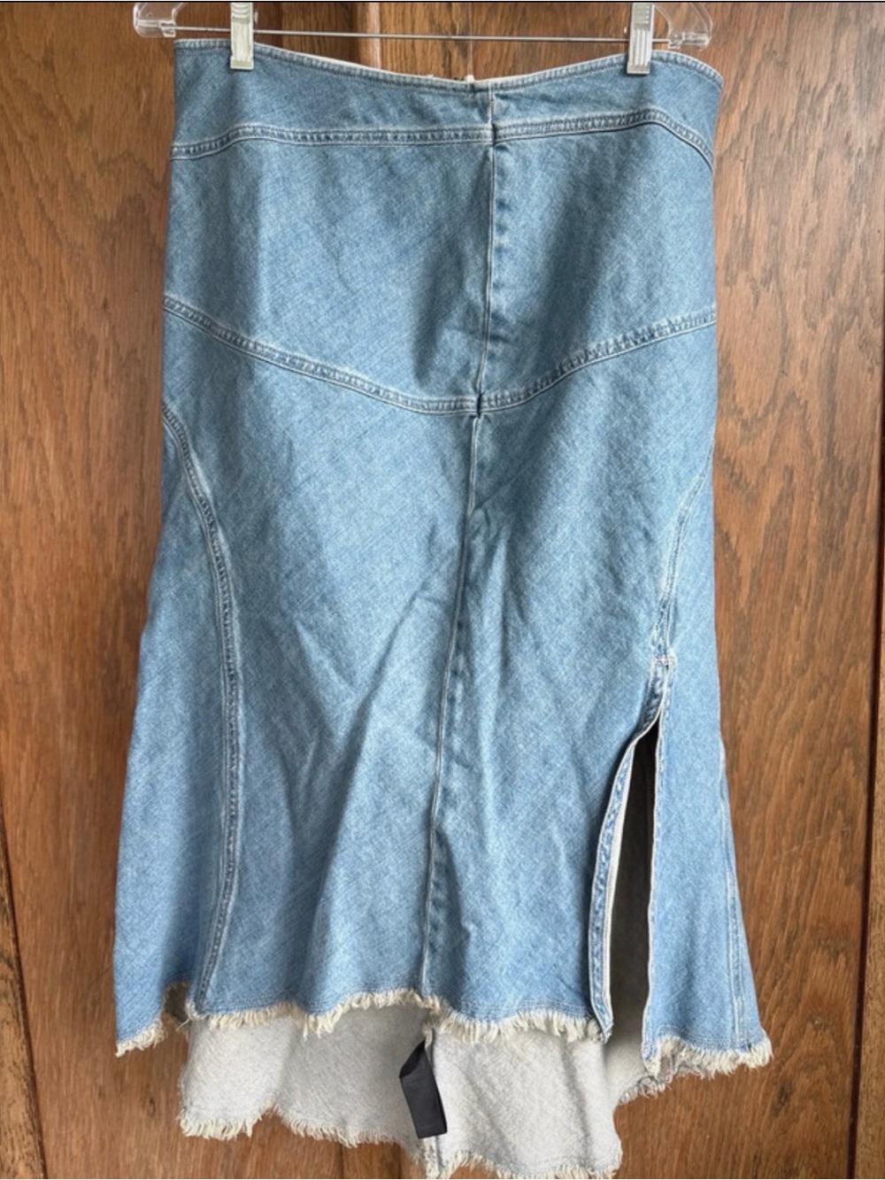 Pilcro Denim Midi Skirt with Side Slit